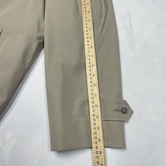 London Fog Jacket Mens 48 Regular Beige Trench Coat Removable Lining Overcoat - Picture 5 of 10